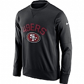 Men's San Francisco 49ers Nike Black Sideline Circuit Performance Sweatshirt,baseball caps,new era cap wholesale,wholesale hats
